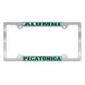 Full Color Signature Laminate License Plate Frames - Bright / Brushed Chrome Material